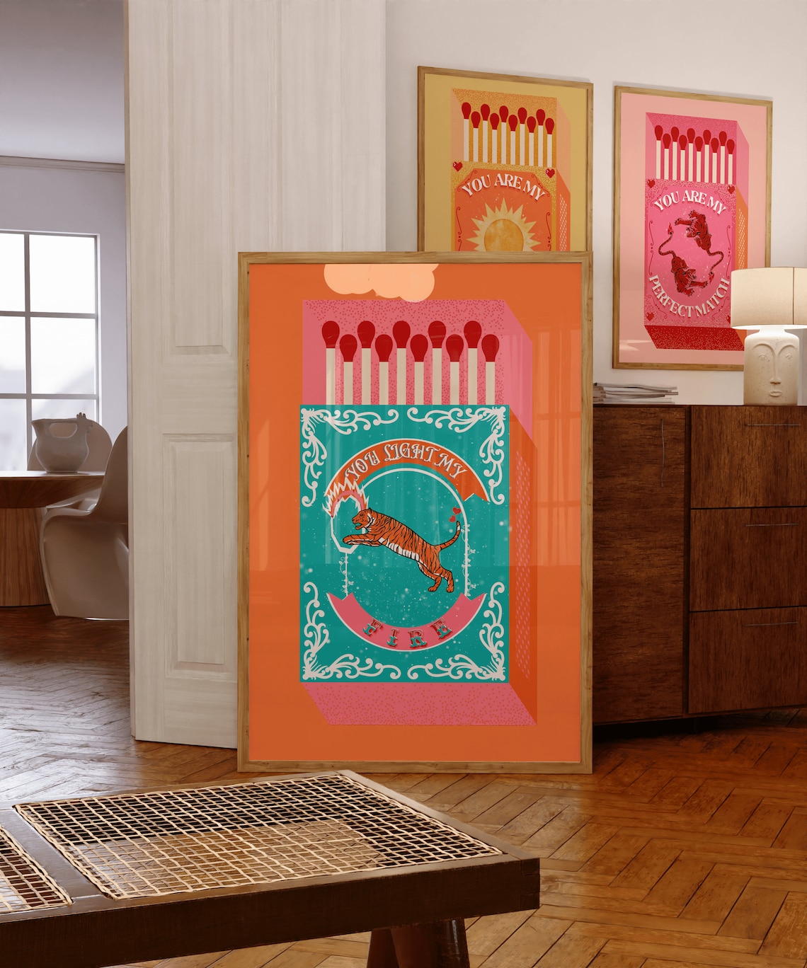 Kitchen Decor Lighting - You Light My Fire Orange Matchbox,
