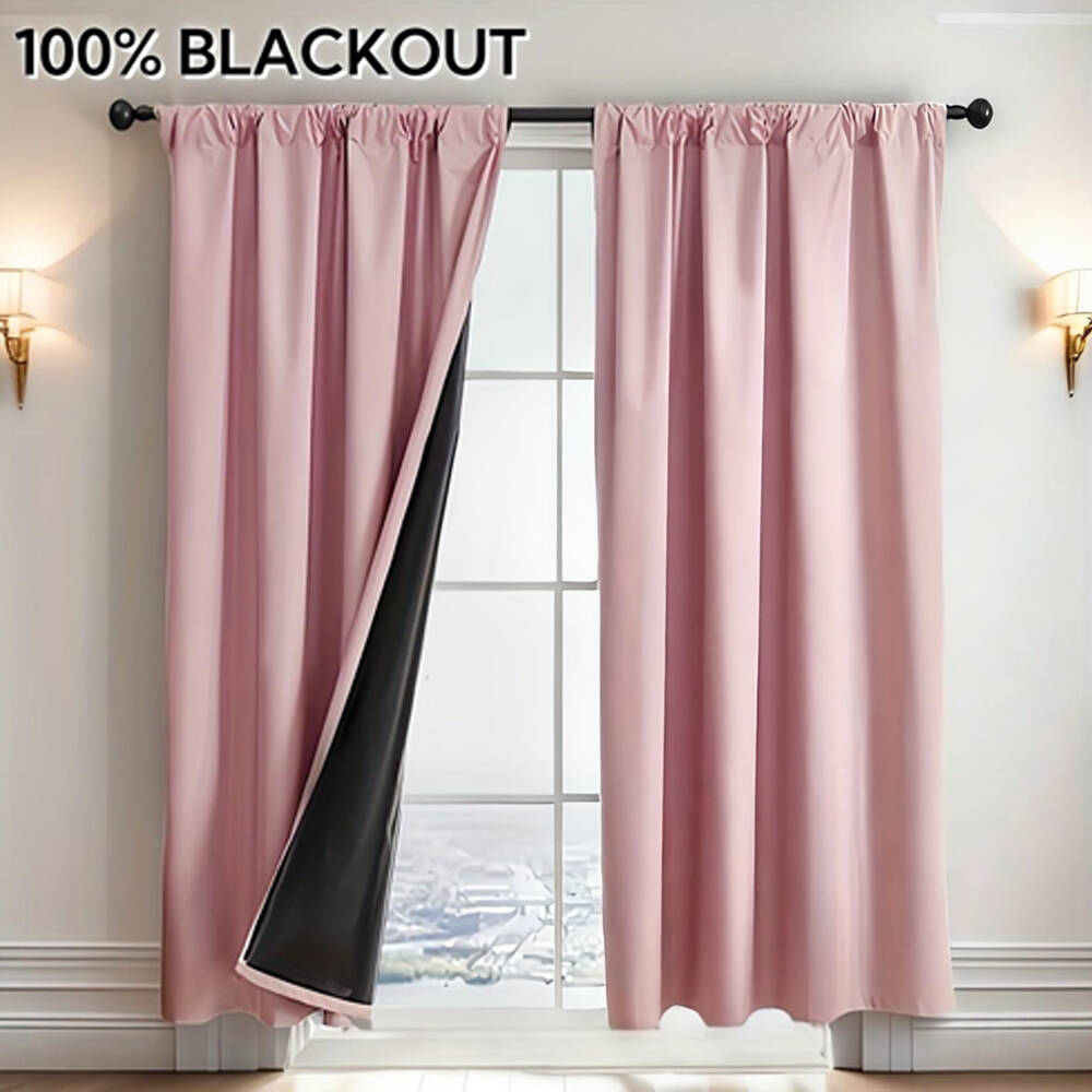 Lighting Decoration Ideas - Cortina Opaca 100% con Forro Negro,