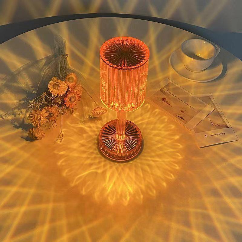 Lighting Home Decor Ideas - Lámpara de mesa de cristal de