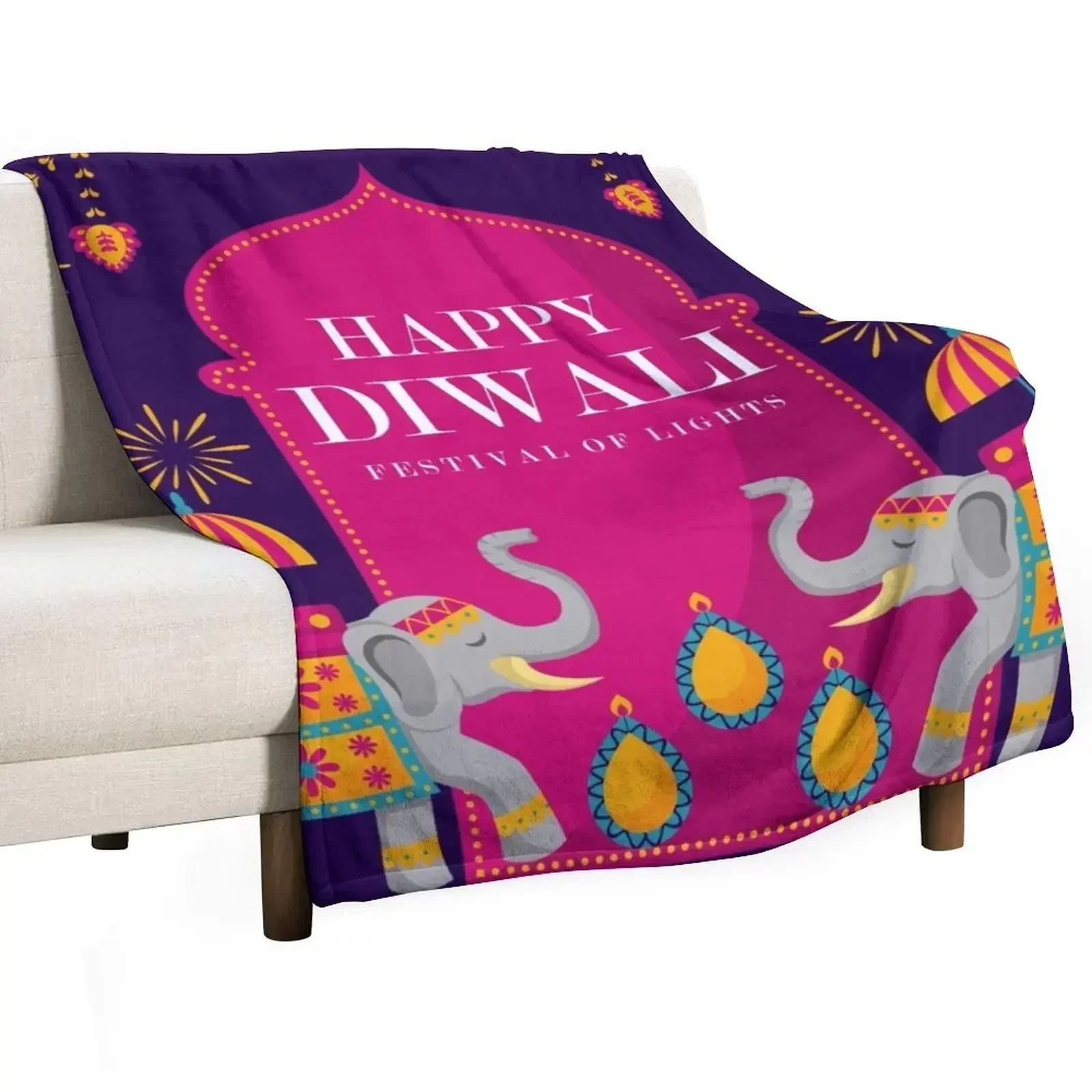 Lighting Home Decor Ideas - Happy Diwali - Manta decorativa del