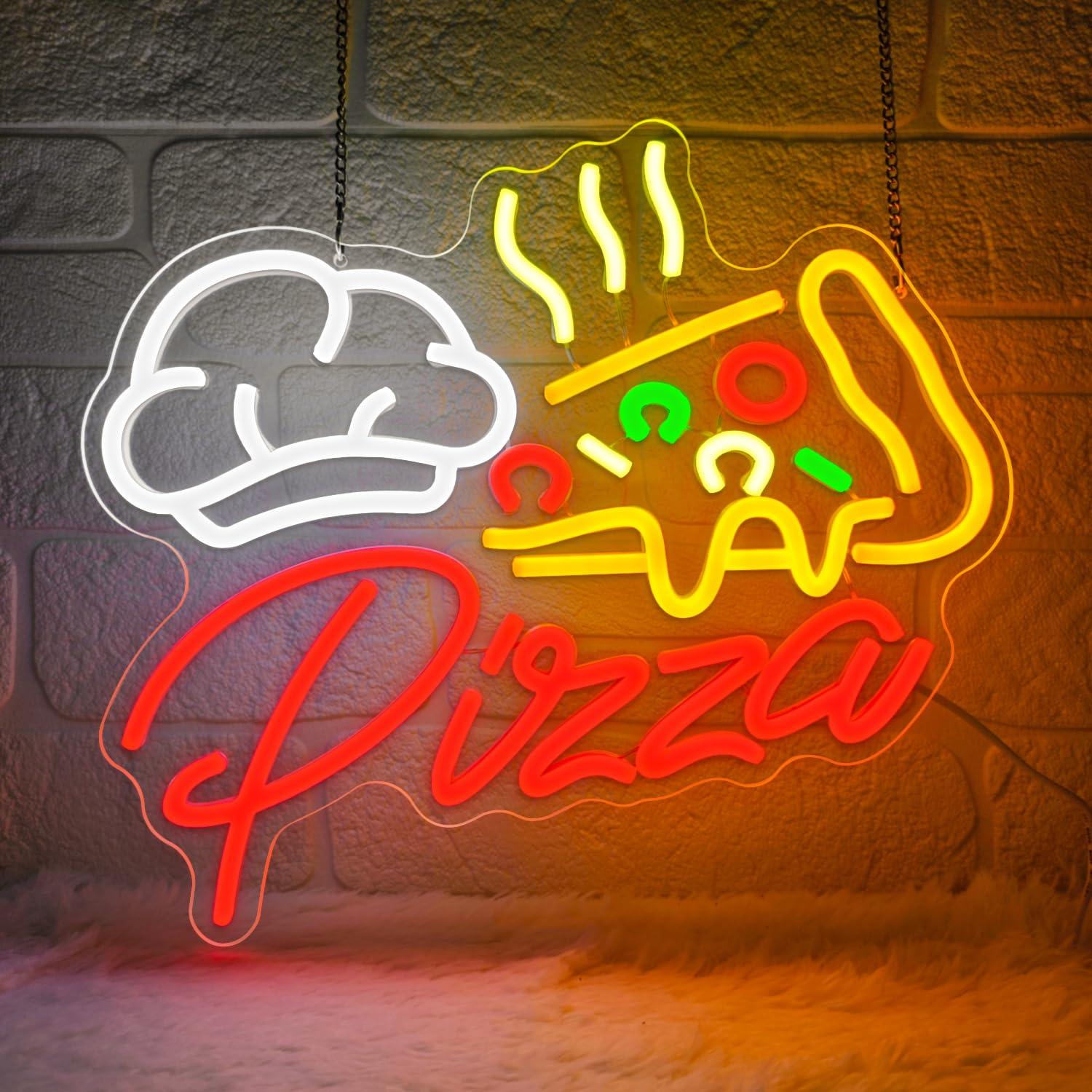 Kitchen Decor Lighting - Letrero Luminoso de Pizza, Luces LED