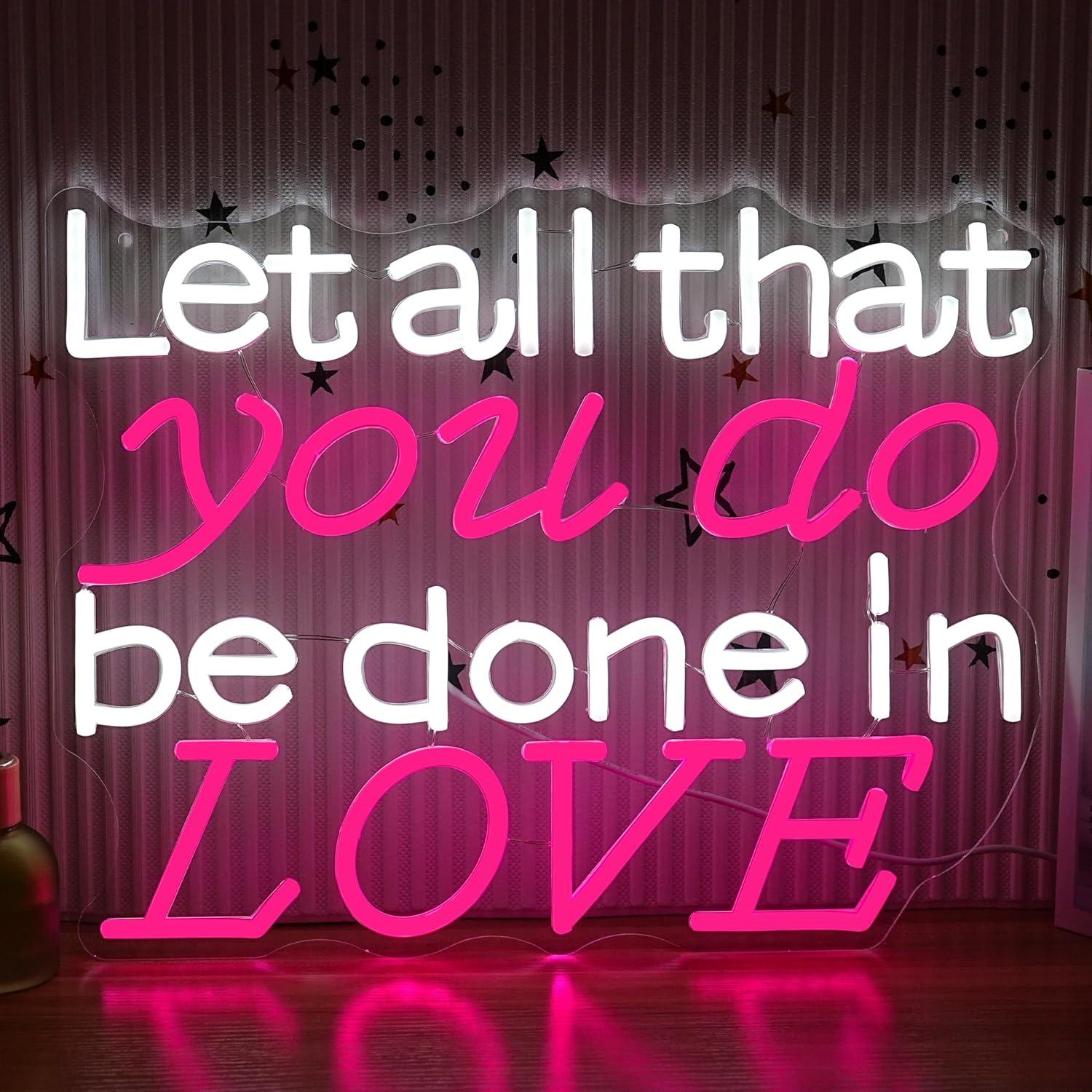 Let All That You Do Be Done In - Lighting Decoration For Wedding reseña y precio