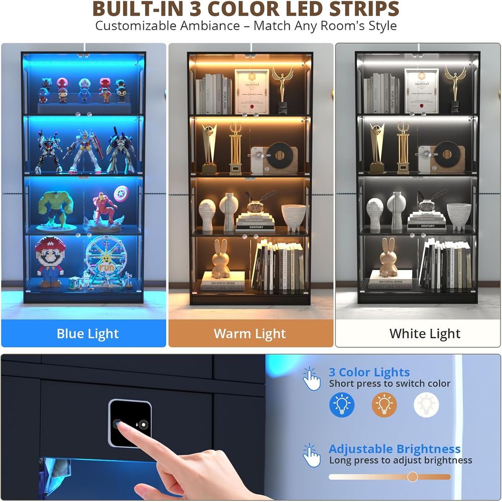 Vitrina de Vidrio de 65 Pulgad - Lighting & Home Decor Studio Photos reseña y precio