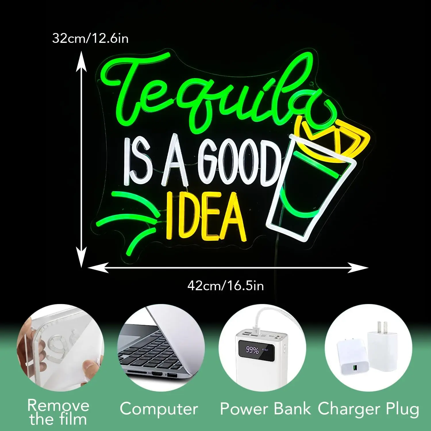 Letrero de Neón LED USB Regula - Lighting Home Decor Ideas reseña y precio