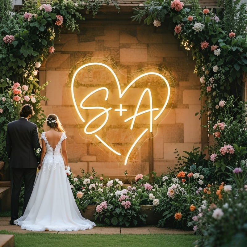 Letrero de neón LED con inicia - Lighting Decoration For Wedding reseña y precio