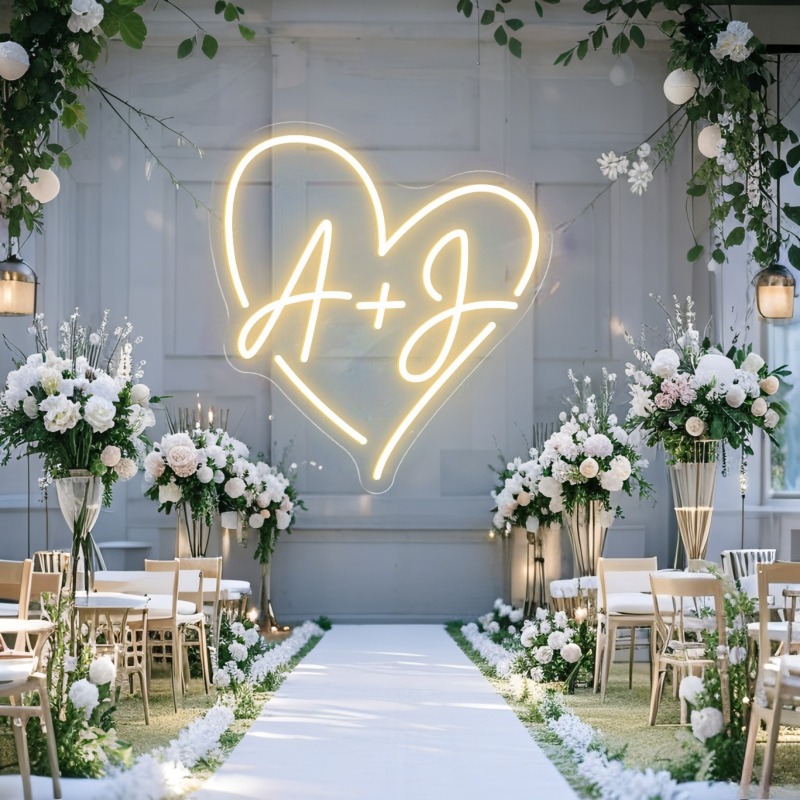 Letrero de neón LED con inicia - Lighting Decoration For Wedding reseña y precio