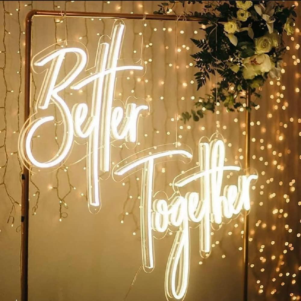 Letrero de Neón 'Better Togeth - Lighting Decoration For Wedding reseña y precio