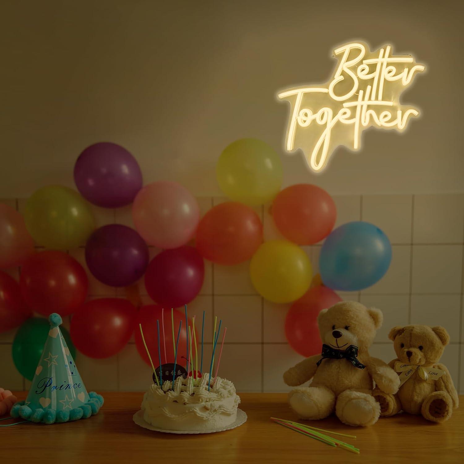 Letrero de Neón 'Better Togeth - Lighting Decoration For Wedding reseña y precio