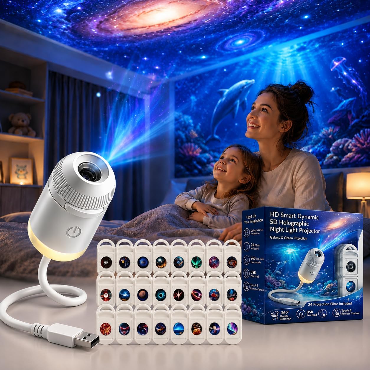Proyector de Luz Nocturna Holo - Lighting Decor Items reseña y precio
