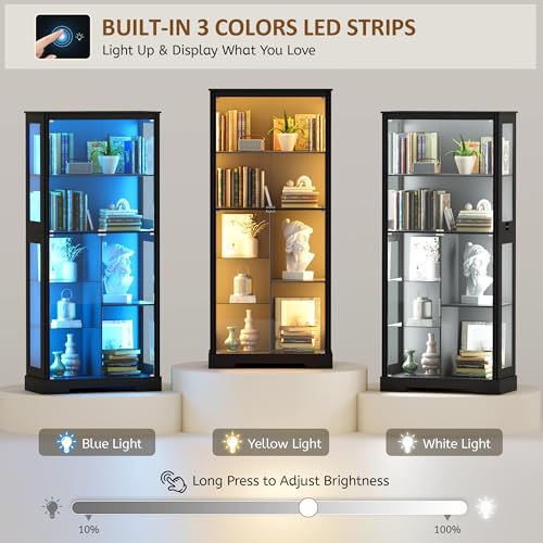 Vitrina de Vidrio de 71” con L - Lighting & Home Decor Studio Photos reseña y precio