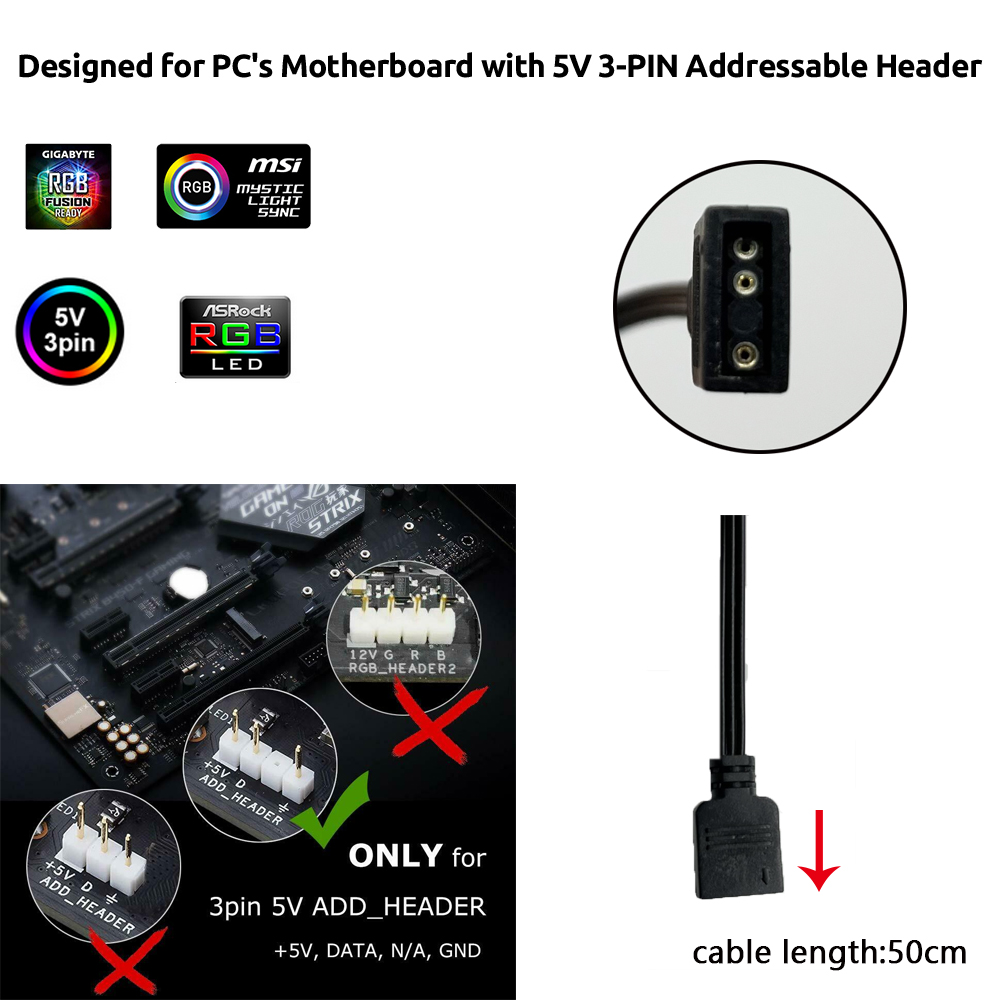 Conector ARGB de 3 Pines y 5V  - Lighting Decoration Ideas reseña y precio
