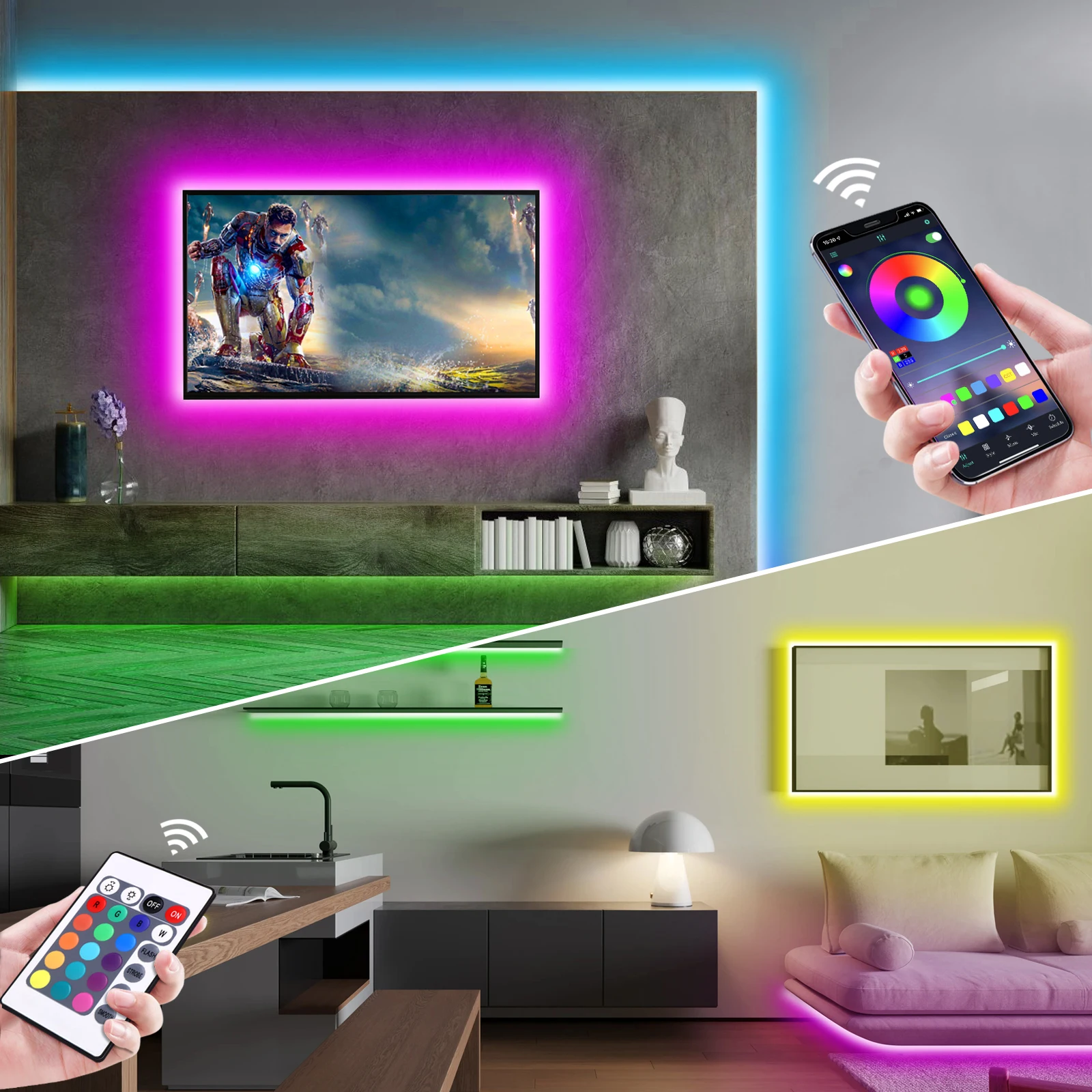 Tira de luces LED de neón RGB  - Lighting Decor Items reseña y precio