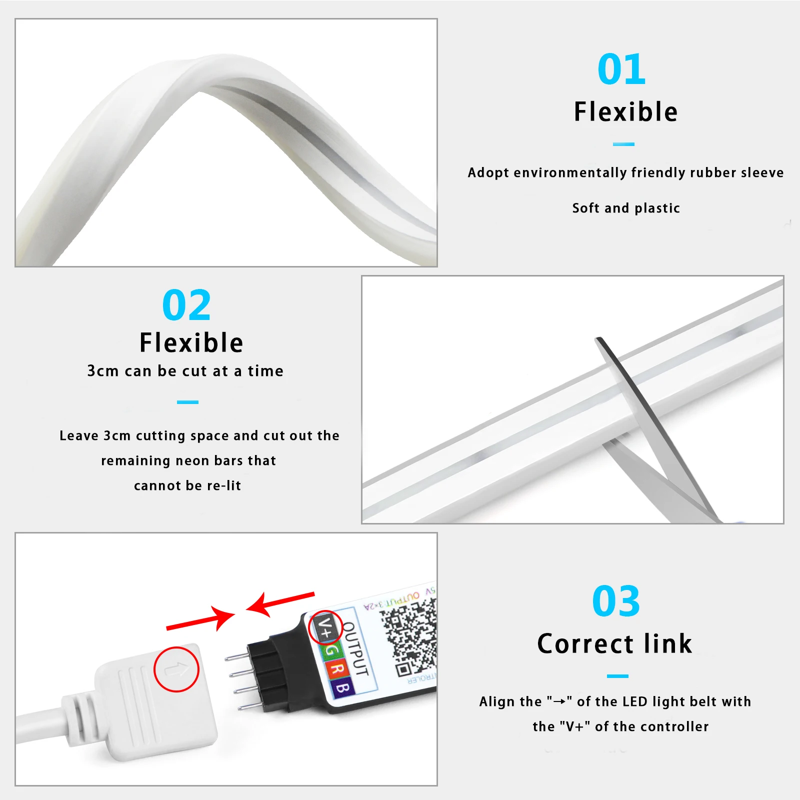 Tira de luces LED de neón RGB  - Lighting Decor Items reseña y precio